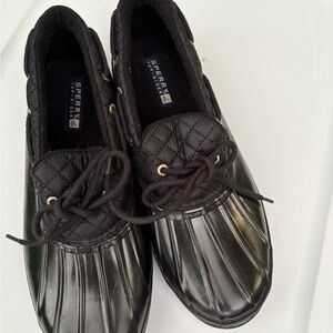 Sperry Topsider Women size 10 black lined